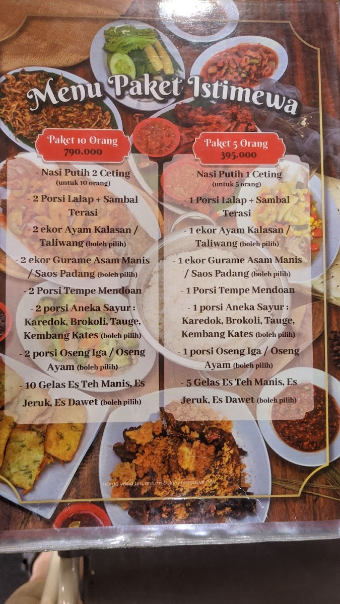 RM. Mbok Wito Pahoman Menu - Image 1